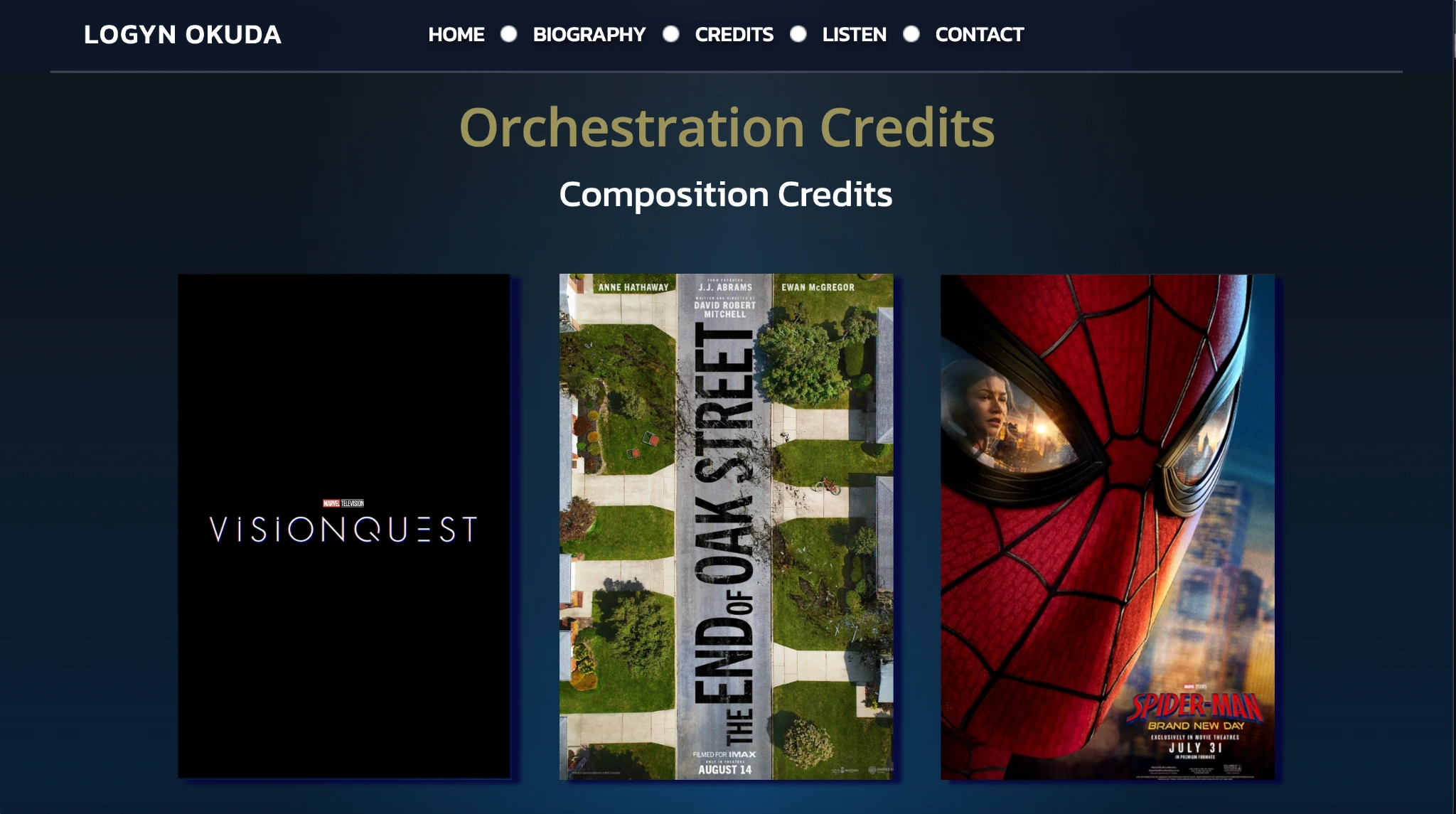 Logyn Okuda Composer Portfolio Website